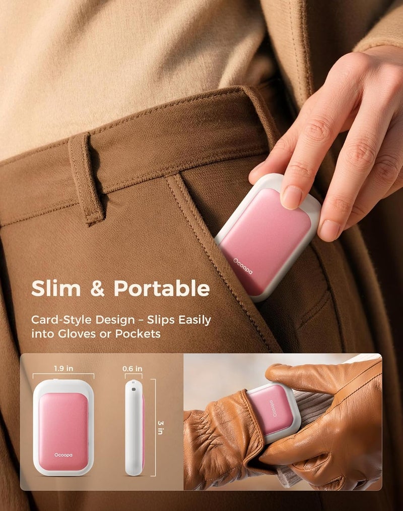 OCOOPA AI Magnetic Hand Warmers Rechargeable 2 Pack, 5000mAh Ultra-Thin Electric Glove Heater Handwarmer,UL Certified, Men Women Gifts for Christmas,Birthday,Winter Essentials,UT4 Young - Image 2